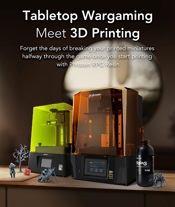 Phrozen RPG Resin - Gray with 3D Printers and samples Phrozen RPG Resin - Gray with 3D Printers and samples