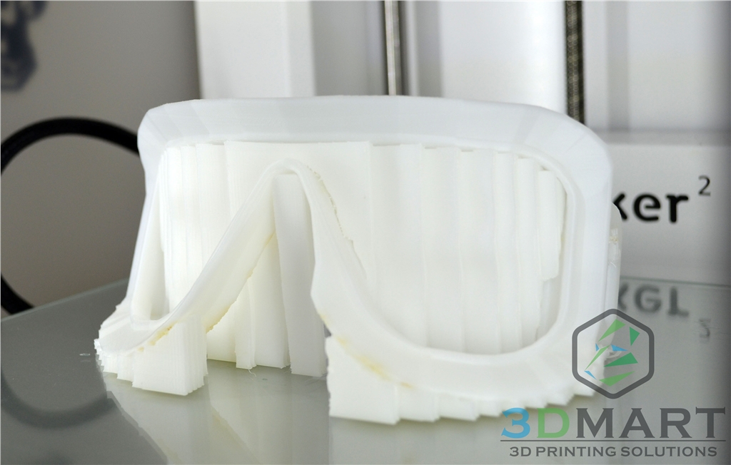 Ultimaker 3D印表機 3D列印 Hips材料 牙齒 Ultimaker 3D印表機 3D列印 Ski goggles 滑雪鏡 支撐