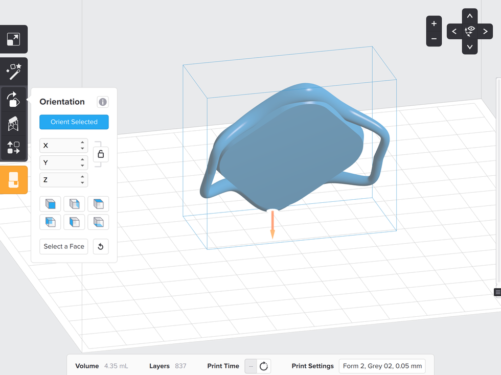 formlabs form2 preform切片軟體教學 旋轉物件 方向朝下 formlabs form2 preform切片軟體教學 旋轉物件 方向朝下