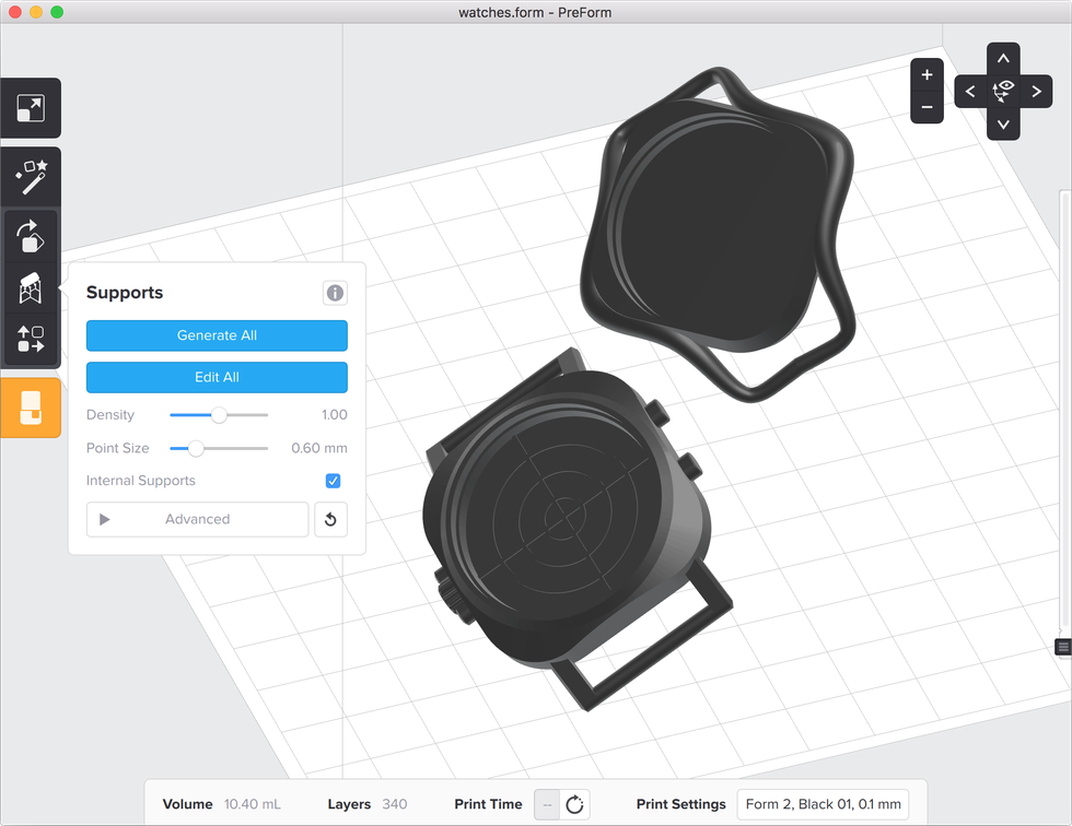 formlabs form2 preform切片軟體教學 支撐結構 全部生成 formlabs form2 preform切片軟體教學 支撐結構 全部生成